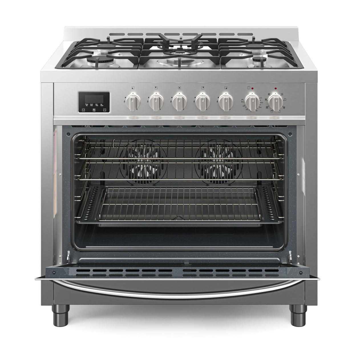 KoolMore 36 in. 5 Burner Freestanding Dual Fuel Range
