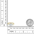 thumbnail image 6 of Gem Stone King 18K Yellow Gold Plated Silver White Moissanite and Sky Blue Aquamarine Engagement Ring for Women | 2.60 Cttw | Oval 9X7MM | Gemstone Birthstone | Size 7, 6 of 7