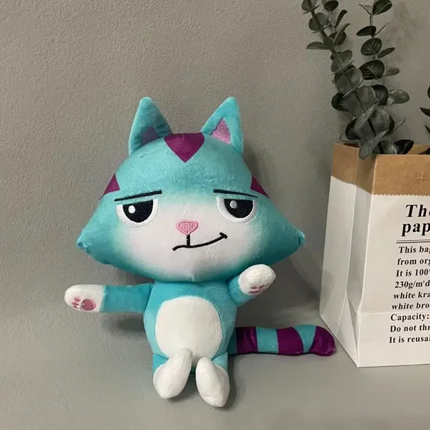 Hot 9.8in Dollhouse Plush Toy, Cartoon Stuffed Animals, Naughty Cat Plush Doll, Birthday Gift For Kids Gong Bohan unisex