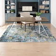 thumbnail image 4 of Moynesa 5'x7' Abstract Area Rugs, Washable Rug for Bedroom Ultra-Thin Non Slip Boho Living Room Rugs, Stain Resistant Indoor Non-Shedding Throw Carpet for Dining Room Kitchen Office,Blue, 4 of 8