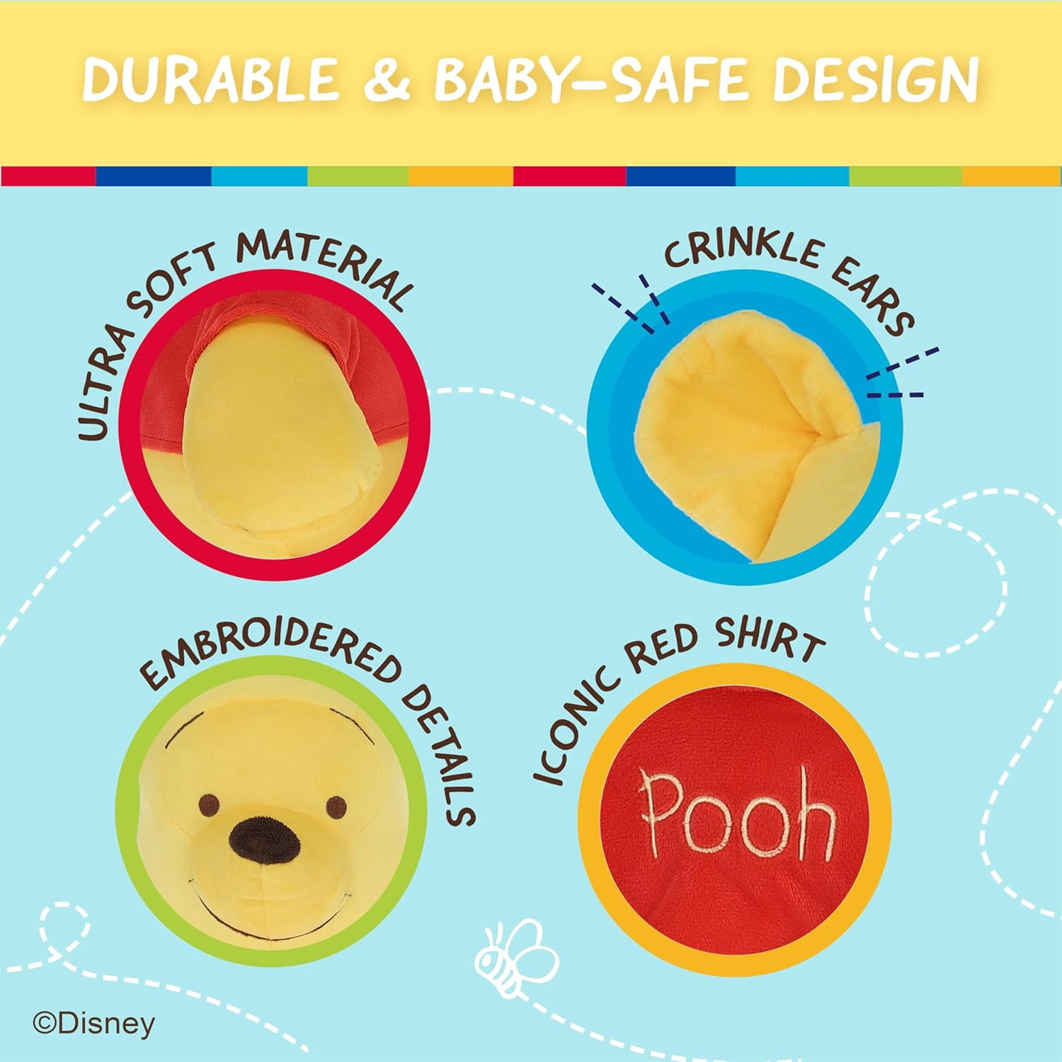 KIDS PREFERRED Disney Baby Winnie The Pooh Stuffed Animal Plush Toy, Disney Plush Winnie The Pooh Toys for Infants & Toddlers, 25 Inches