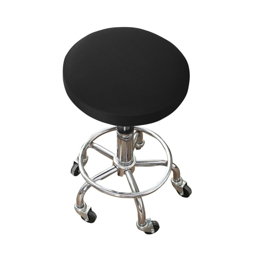 33cm Stool Covers Round Chair Seat Cover Protector Cushion Pad Black Color 