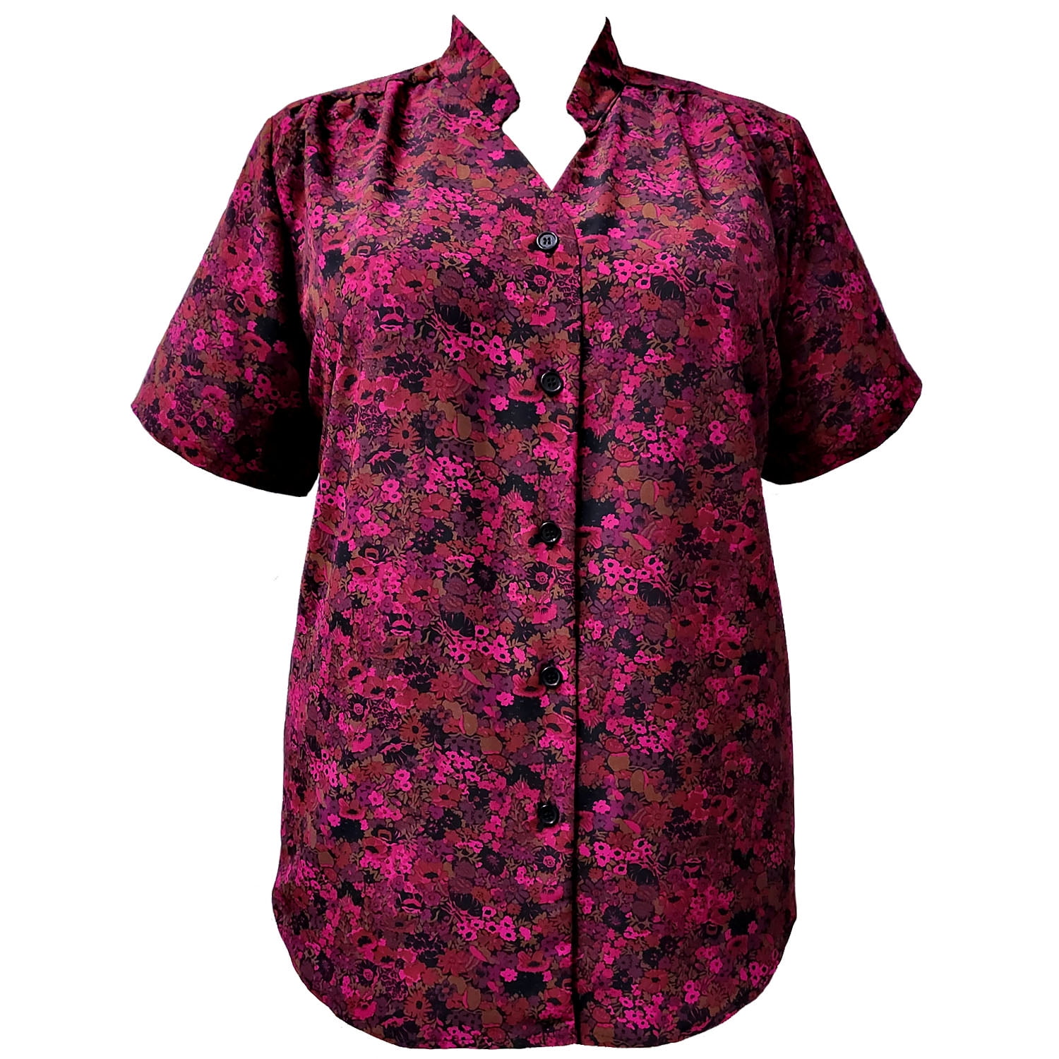 V-NECK SHORT SLEEVE TUNIC - GOFRET - PLUS SIZE