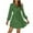Green, variant on Herrnalise Women's Polka Dot Printed Tie Long Sleeve IrregularRuffle V-Neck Dresses S-XL