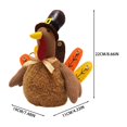 thumbnail image 3 of Thanksgiving DayDesk decoration The Turkey Plush Toy Cute Soft Plush Turkey Perfect Plushie For Easter Thanksgiving Baby Showers Kids & Birthdays, 3 of 7