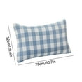 thumbnail image 3 of EazyTech Premium Cotton Plaid Pillowcase - Standard Size 20x30 Inch Soft Breathable Woven Bedding Cover for Home & Guest Room Blue, 3 of 6