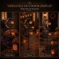 thumbnail image 5 of Solar Halloween White Ghost & Pumpkin Moon Garden Stake Light, Outdoor Waterproof LED Halloween Yard Decoration with Crescent Moon, Hanging Jack-o'-Lantern Lantern for Garden, Patio, Walkway, Porch, 5 of 8