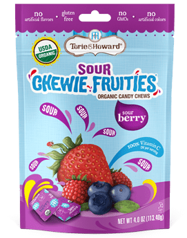 Torie and Howard - Organic Chewie Fruities - Â SOUR BERRY, Bag, Pack of 6, Size 4 oz