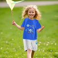 thumbnail image 4 of MIASHUI Ensemble d'Été Deux Pièces T-Shirts Graphiques à Manches Courtes et Shorts, Bleu, 2-3 Ans, 4 of 4