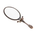 thumbnail image 4 of Vintage Antique Handheld Foldable Cosmetic Mirror Vanity Makeup Compact Hand Mirror Small, 4 of 8