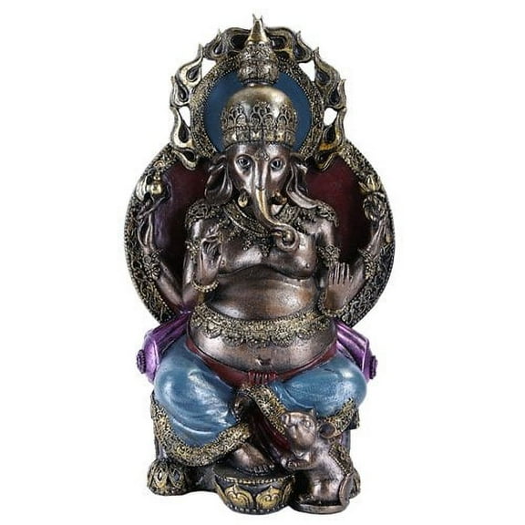 Seated Ganesha Lord Of Success Hindu Elephant God Protector Deity Figurine Ganapati Vinayaka Eastern Enlightenment