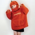 thumbnail image 6 of XUANTAOO Boys Girls Halloween Pumpkin Hoodie Oversized Full Zip Sweatshirt with Pocket Cute Cosplay for Trick or Treat, 6 of 9
