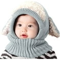 thumbnail image 7 of GRNSHTS Toddler Baby Girls Boys Winter Hat with Scarf Earflap Hood Skull Caps Age for 6 Months to 3 Years Olds (Navy), 7 of 7