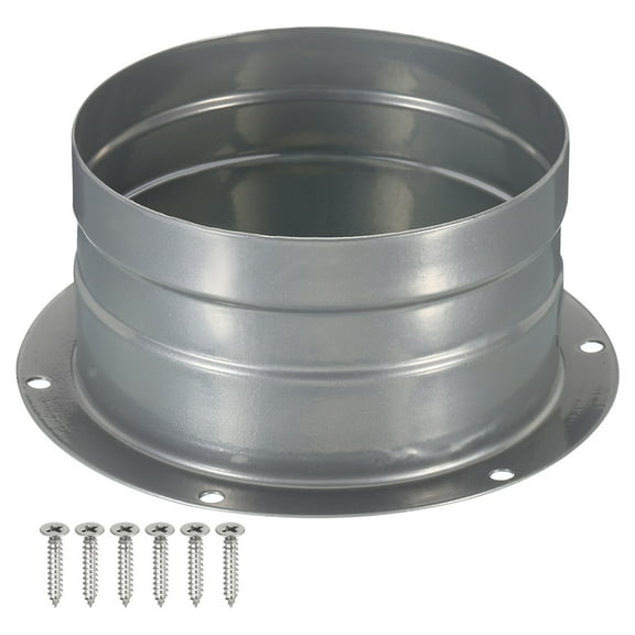 Uxcell 4" Duct Connector Flange Metal Exhaust Flange Duct Mounting Plate for Air Heating Cooling HVAC