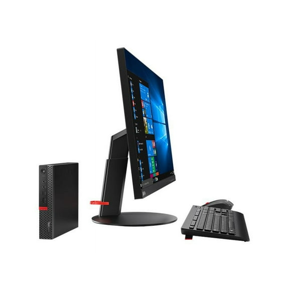 Lenovo ThinkCentre M920q 10RS0015US Desktop Computer - Core i5 i5-8500T - 8 GB RAM - 256 GB SSD - Tiny - Raven Black - Windows 10 Pro 64-bit - English (US) Keyboard - Wireless LAN - Bluetooth