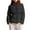 #023-Black, variant on Women's Short Puffer Jacket with Hood - Quilted Thermal Loose Fit Coat for Winter Gifts