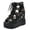 Black, variant on Womens Wedge Platform Sandals Gladiator Peep Toe Chunky Floral High Hidden Heels Cut out Zipper Caged Summer Bootie White Size 9