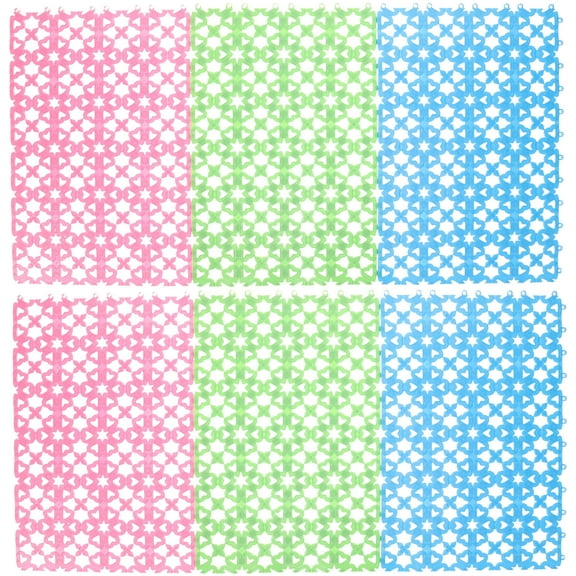 IBASETOY 6Pcs Rabbit Floor Mat Breathable Plastic Pad for Pet Owners Cages
