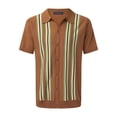 thumbnail image 2 of Gibobby Playera Polo Hombre Polo de piqué de algodón elástico sólido de Manga Corta Camisa de Polo para Hombre(Marrón,M), 2 of 4