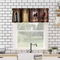 thumbnail image 5 of Wine Kitchen Curtains Valance, Rustic Grape Themed Curtains Farmhouse Fruit Barrels Wall Vintage Winery Art Rod Pocket Window Valance, for Bedroom Living Room Cafe 1 Panels W54xL18in, 5 of 6