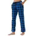 thumbnail image 3 of YUSHOW Women Fleece Pajama Pants Comfy Buffalo Plaid Pjs Bottoms with Pockets, Blue Plaid, S, 3 of 7