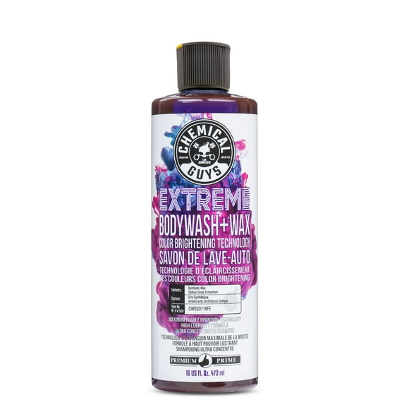 Lavage et cirage extrême pour carrosserie Chemical Guys (16 oz liq) Shampooing et cire pour automobile