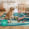 thumbnail image 4 of ODIKA 8'x10' Ultra-Soft Area Rug, Bathroom Nautical Compass Wave Border Decorative Ocean Funky None Washable, Bare feet friendly, Silk-Touch for Bedroom, Under Sectional, 4 of 7