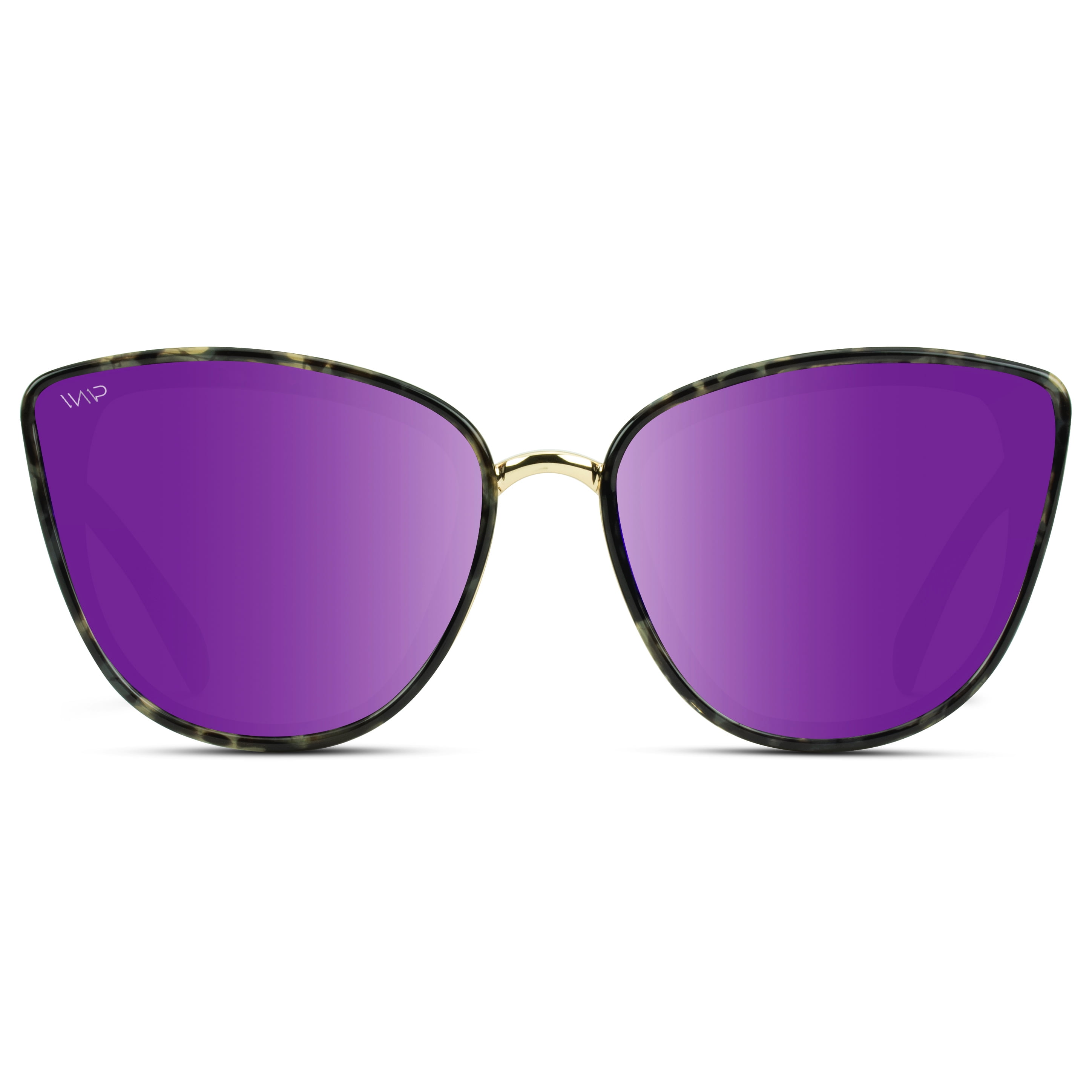 WearMe Pro Elegant Oversized Mirrored Lens Cat Eye Polarized Sunglasses for Women