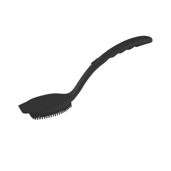 Guangmc Silicone Dish Brush Long Handle Kitchen Cleaning Scrubber Black