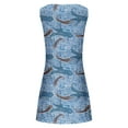 thumbnail image 4 of LOVZFMLL Robes Femmes Décontractées Été Imprimé Floral Robe Débardeur Ajourée Robe de Plage Sans Manches, 4 of 5