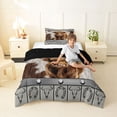 thumbnail image 4 of Feelyou Highland Cow Twin Comforter Sets, Animal Bedding Set, 2-Piece, 4 of 7