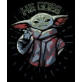 thumbnail image 2 of Boy's Star Wars: The Mandalorian Father's Day Grogu He Goes  Graphic Tee Black X Small, 2 of 5