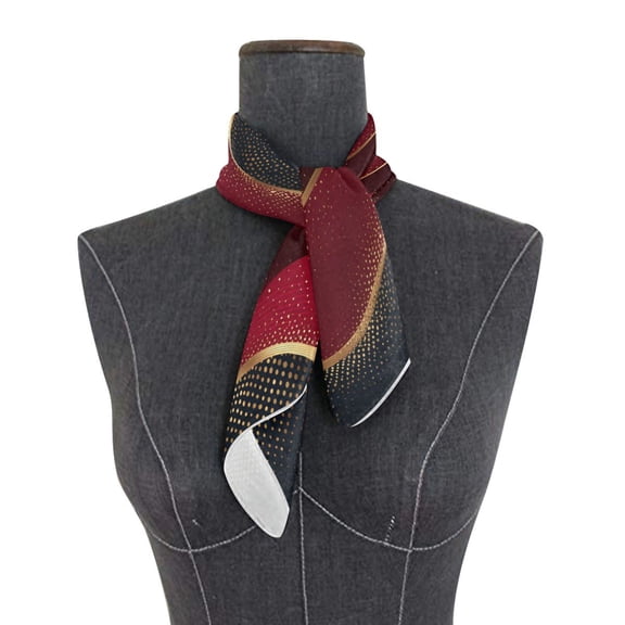 Square Scarf 24x24 Inch Crimson Noir Gilded Silky Satin Sun Protection Neck Scarf for Women Multi-Purpose Head Wrap Bandana for Hair Bag Decoration