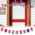 thumbnail image 1 of Decoraciones para la fiesta del Día de la Independencia Banderines de bandera • Decoración colgante de tela patriótica roja, blanca azul • Suministros reutilizables para fiestas interiores en, 1 of 5