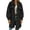 Black, variant on Fuzzy Fleece Jackets for Women Fashion Long Sleeve Lapel Button Down Long Teddy Coat Faux Fur Warm Winter Outwear Gray S