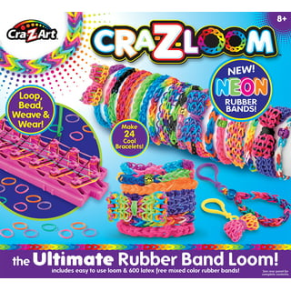 Cra-Z-Art: DIY Bracelet Loom Kit, 2200 Latex Free Color Bands, 6 Row Loom,  Ages 8+