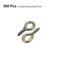 thumbnail image 3 of 500 Pack Small Screw Eye Hooks Mini Eyelets Screws, 5x10x1.2mm, Bronze Tone, 3 of 5