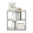 thumbnail image 4 of Pemberly Row Open Back Decorative Cube Storage Organizer in 4-Cube Light Gray, 4 of 6