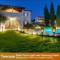 thumbnail image 3 of 8 Packs Solar Tiki Torch Lights with Flickering Flame, Waterproof H-alloween Solar Lights Outdoor, Solar H-alloween Pathway Lights, H-allowee Decor Lights for Garden, Lawn, Patio, Yard, 3 of 8