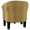 thumbnail image 3 of vidaXL Tub Chair with Footstool Gold Faux Leather, 3 of 4