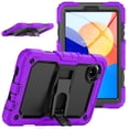 thumbnail image 6 of FJLBDE Case for Xiaomi Redmi Pad SE 8.7 inch 2024, Rugged Shockproof Tablet Cases Cover with Kickstand Shoulder Strap, Purple, 6 of 7