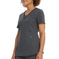 thumbnail image 5 of Genuine Dickies Women’s Stretch Twill V-Neck Rib-Knit Trim Scrub Top, WM12T914, 5 of 7