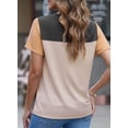 thumbnail image 5 of Eytino Womens Top Striped Color Block Crew Neck T Shirts Loose Fit Short Sleeve Summer Tee Shirts, 5 of 6
