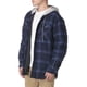 thumbnail image 2 of Wrangler Authentics Chaqueta tipo camisa de franela con forro acolchado de manga larga y capucha para hombre, color azul marino, talla XL, 2 of 3