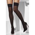 thumbnail image 2 of Sheer Hold Ups Adult Black Fever One Size Female Fancy Dress Party Book Week Halloween, 2 of 2