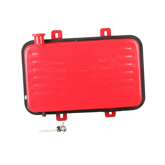 DYNWAVECA Generic Fuel Can Gas Can 10L Iron Convenient Red Fuel Oil Storage Can Fuel Container Emergency Backup Tank for Truck Car