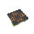 thumbnail image 3 of 10 Pack Acacia Wood Assembled Flooring 12x12 Inch Interlocking Patio Deck Tiles with Grass Accents, 3 of 8
