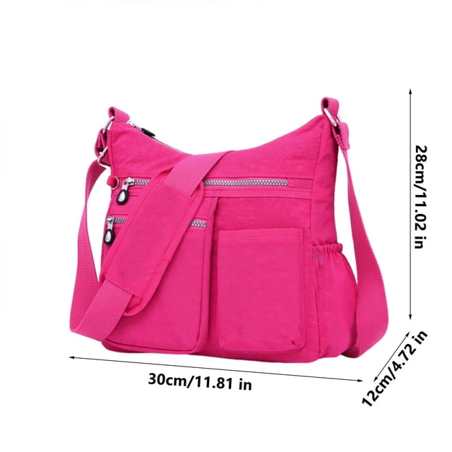 Bolsas Crossbody para las Mujeres Bolsa Crossbody, Bolsa de Tela de Nylon, Multi Compartimento Bolso de Tamaño Medio, Bolsa de Hombro Casual de Edad Media Bolsas Crossbody Pequeñas para las Mujeres