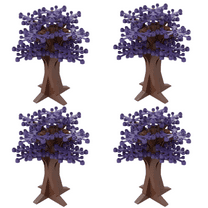 4 Purple Trees – Botanical Building Block Decoration| General Jim's Toys & Bricks | GJ-4PURPT