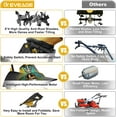 thumbnail image 3 of EVEAGE Electric Tiller,18 in Power Tillers and Cultivators Electric,13.5AMP Rototiller Cultivator,Yellow, 3 of 9